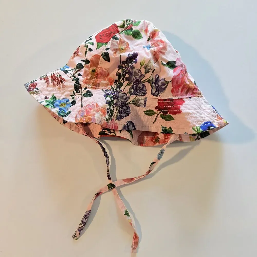 Bucket Hat Bonnet Summer Sun Hat‎ Beach Baby Girl H&M x Natalie Pete 4-6 Months